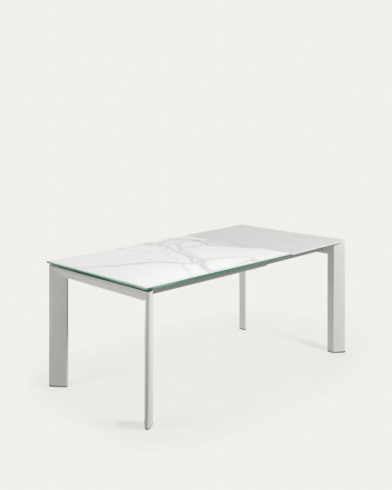 Kave Home Uitschuifbare Tafel Axis Porselein met Grijs Poten 120 (180)cm