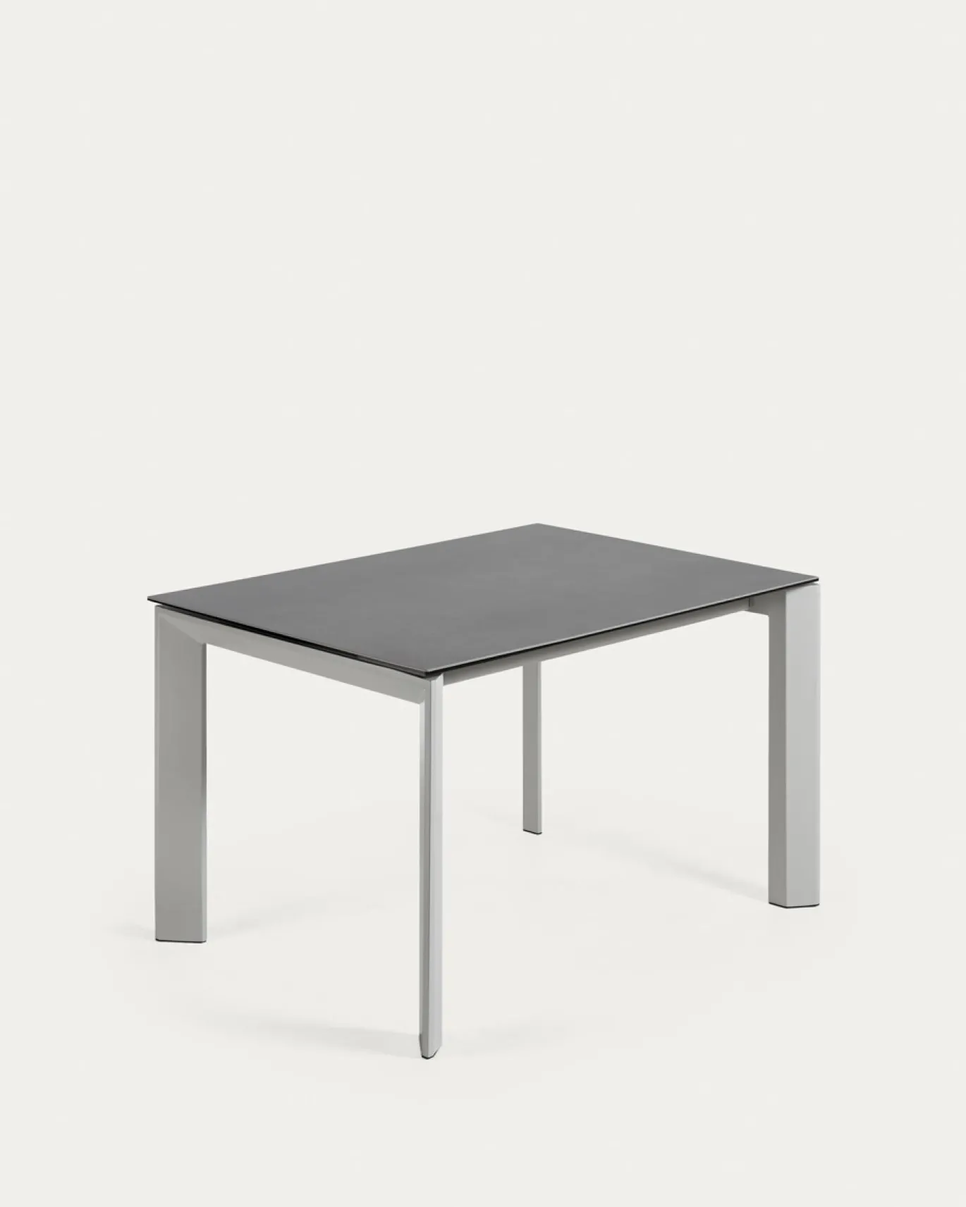 Kave Home Uitschuifbare Tafel Axis Porselein/Vulcano Roca met Grijze Poten 120-180cm