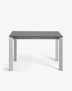 Kave Home Uitschuifbare Tafel Axis Porselein/Vulcano Roca met Grijze Poten 120-180cm