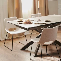 Kave Home Uitschuifbare Tafel Atminda Porselein 160 (210)x90cm