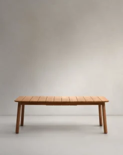 Kave Home Uitschuifbare Tuintafel Turqueta Massief Teakhout 220 (294)x100cm
