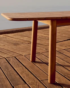 Kave Home Uitschuifbare Tuintafel Turqueta Massief Teakhout 220 (294)x100cm