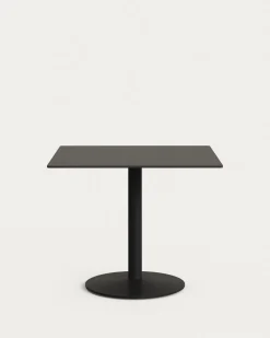 Kave Home Vierkante Bistrotafel Esilda Zwart 90x90x70cm