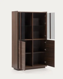 Kave Home Vitrinekast Onix Walnoot 100x170cm