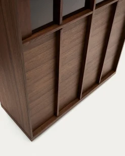 Kave Home Vitrinekast Onix Walnoot 100x170cm