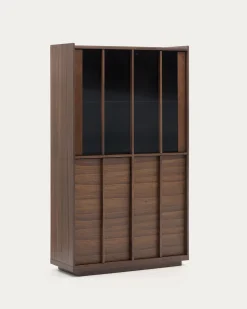 Kave Home Vitrinekast Onix Walnoot 100x170cm