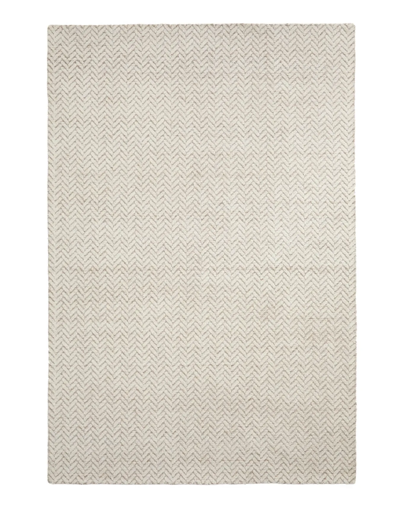 Kave Home Vloerkleed Calira Beige Wol Gevlochten Jacquardmotief 300x200cm