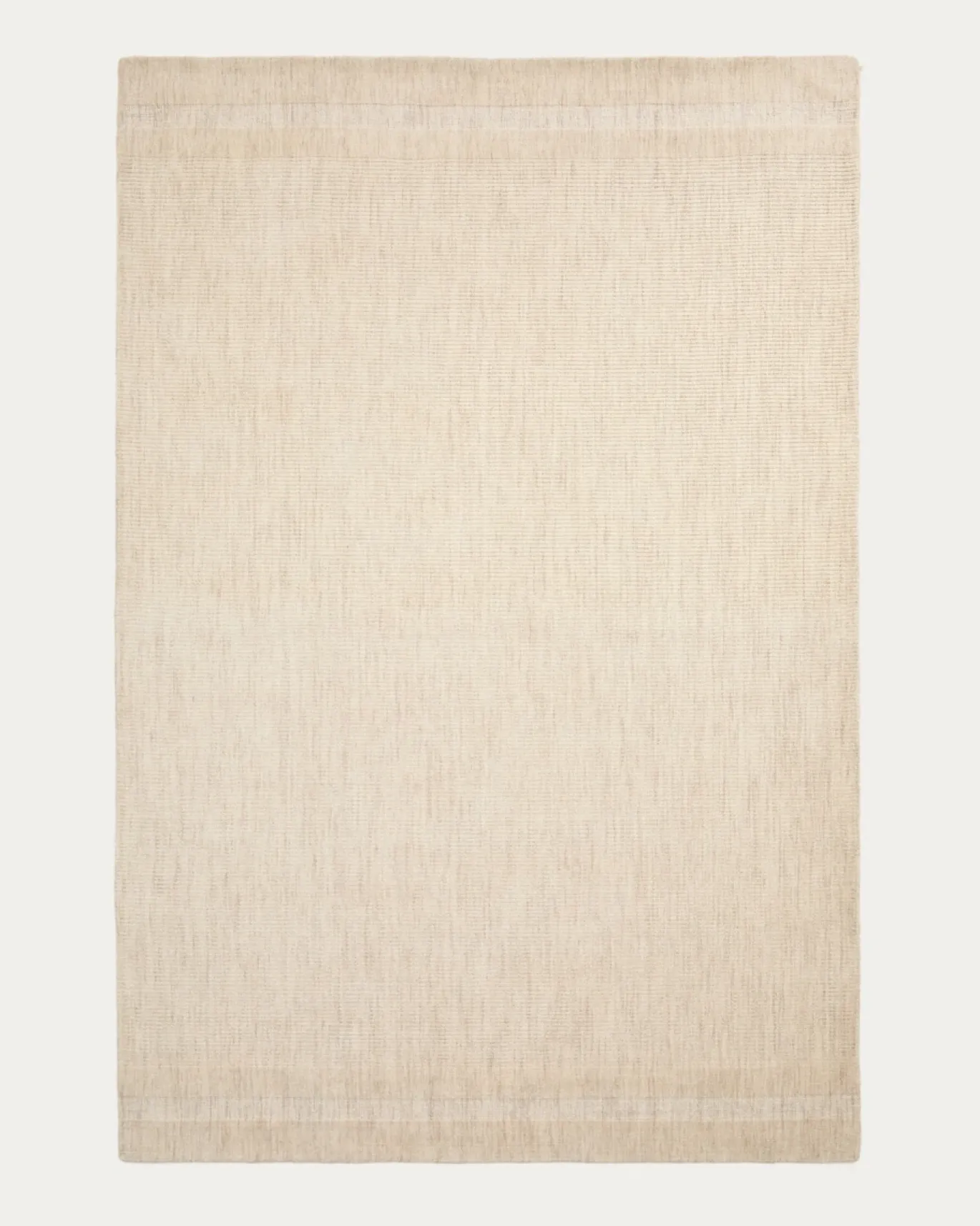 Kave Home Vloerkleed Dalena Beige Wol Gestreept Jacquard 300x200cm