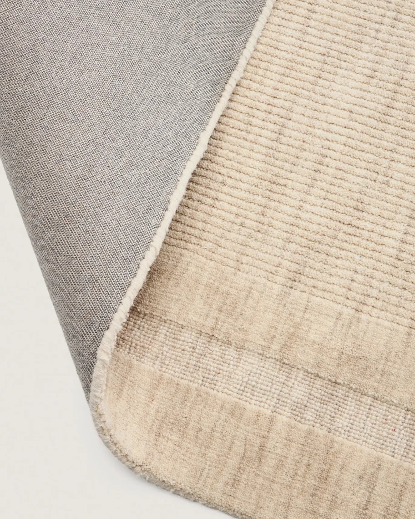 Kave Home Vloerkleed Dalena Beige Wol Gestreept Jacquard 300x200cm