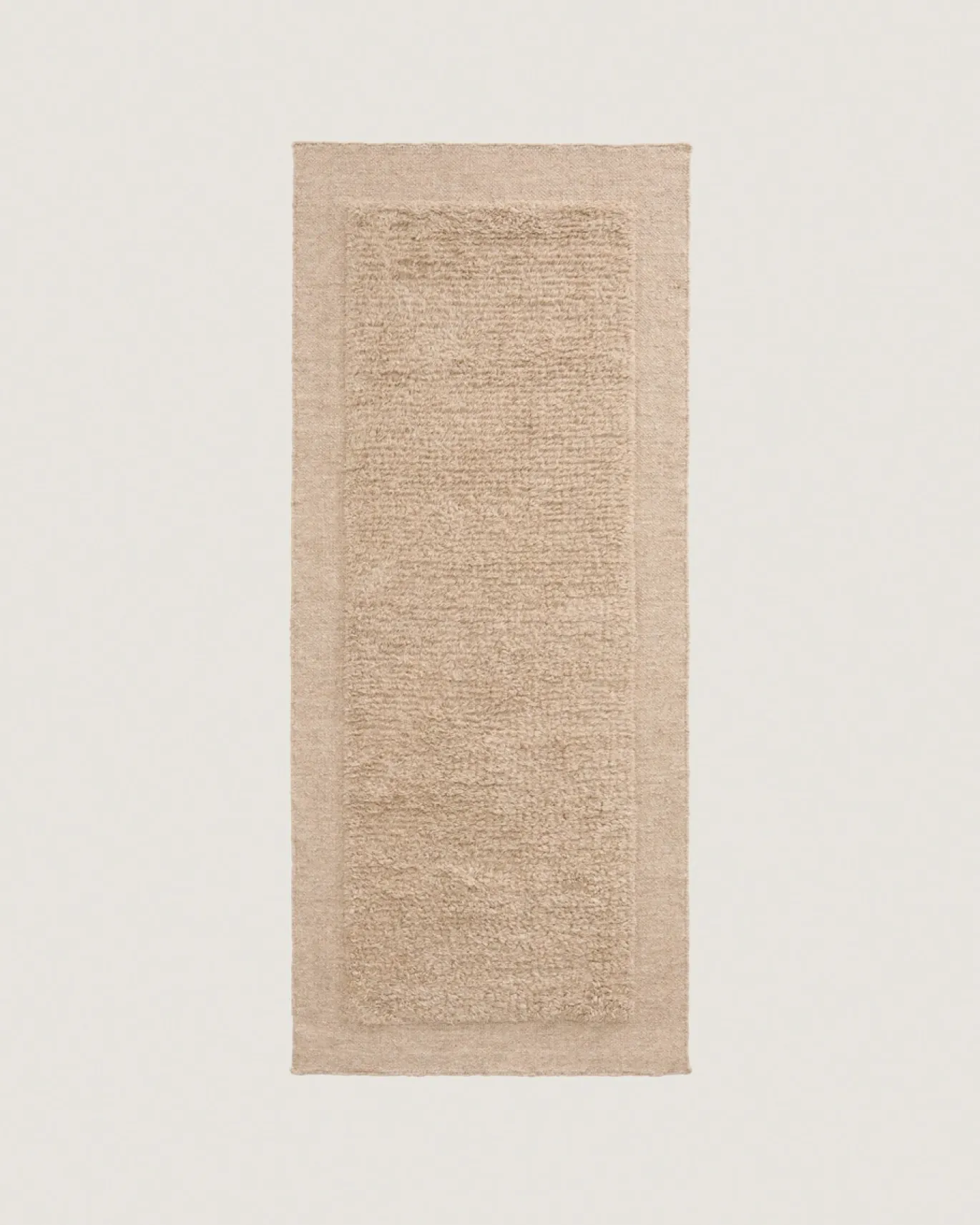Kave Home Vloerkleed Marely Beige Wol 200x80cm