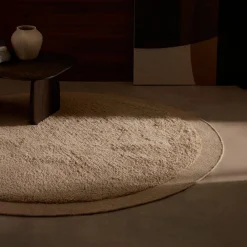Kave Home Vloerkleed Marely Wol Beige Ø200cm