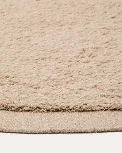 Kave Home Vloerkleed Marely Wol Beige Ø200cm