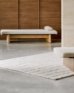 Kave Home Vloerkleed Nak Wol Jacquard Ecru 160x230cm