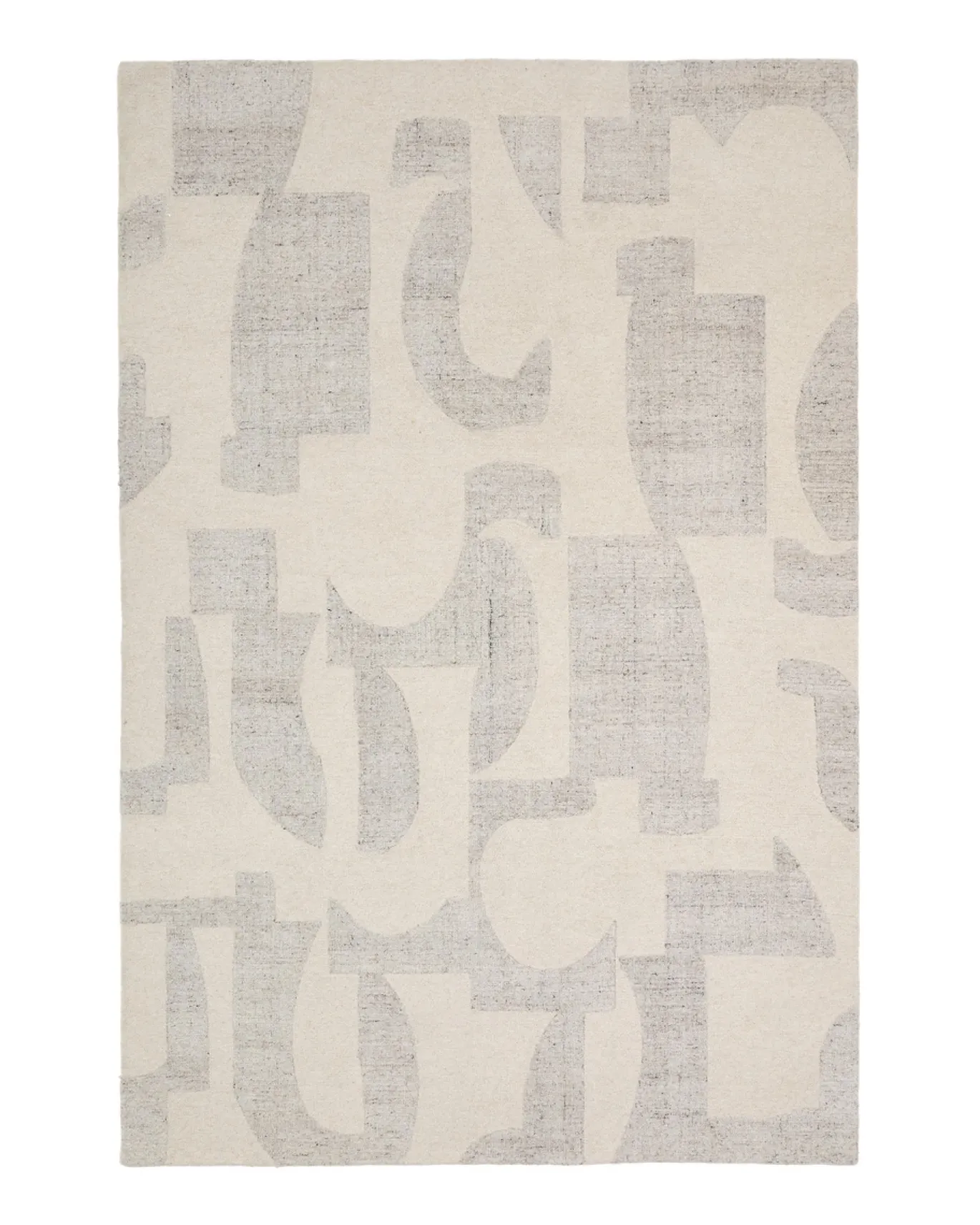 Kave Home Vloerkleed Norela Grijs Wol Jacquard 300x200cm