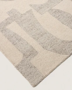 Kave Home Vloerkleed Norela Grijs Wol Jacquard 300x200cm