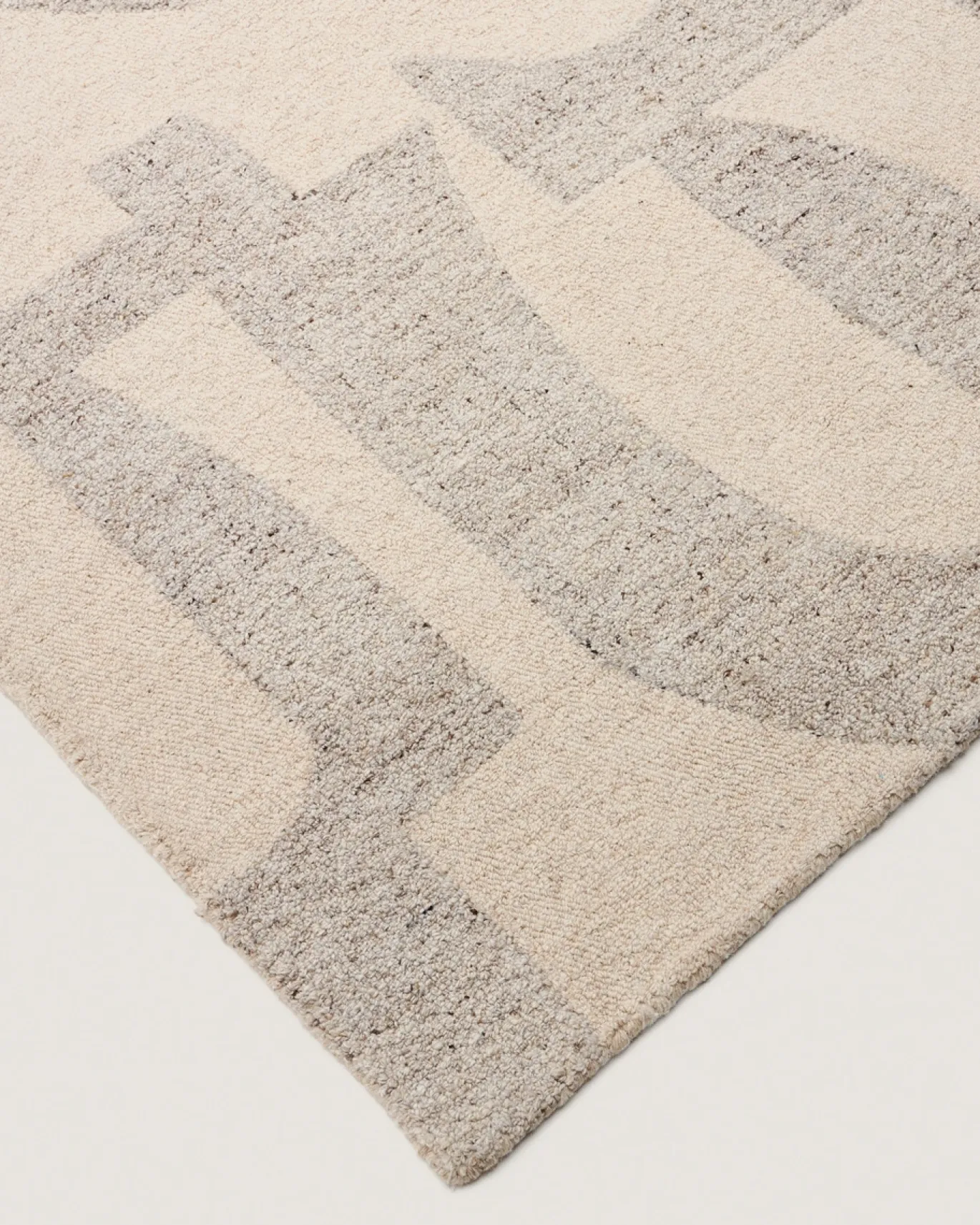 Kave Home Vloerkleed Norela Grijs Wol Jacquard 300x200cm