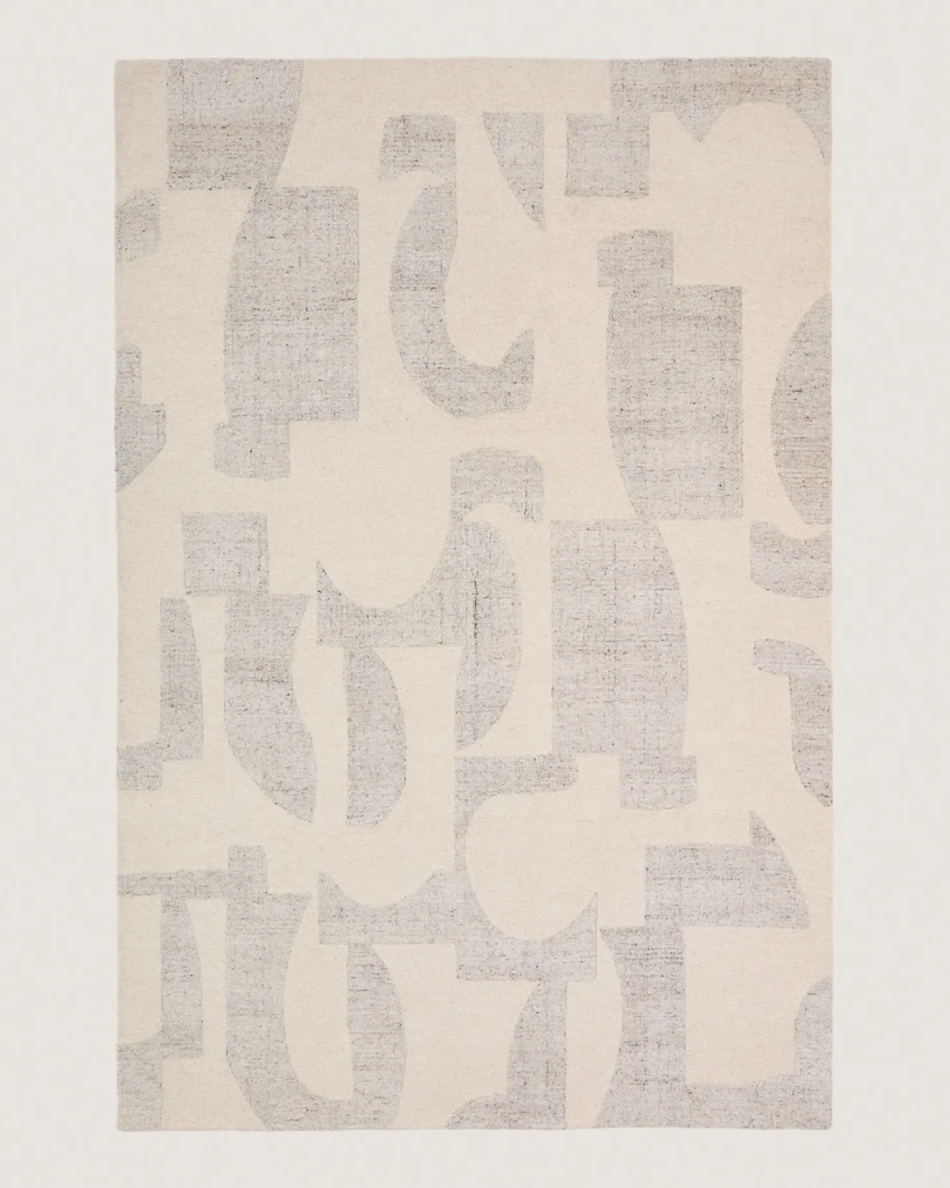 Kave Home Vloerkleed Norela Grijs Wol Jacquard 300x200cm