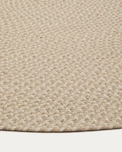 Kave Home Vloerkleed Rodhe Ovaal Beige Pet 160x230cm