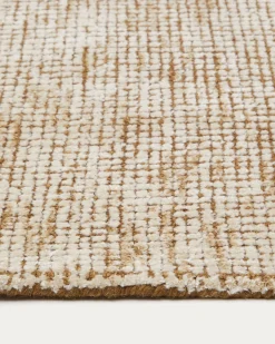 Kave Home Vloerkleed Susi Groen Wol en Bamboe-viscose 160x230cm
