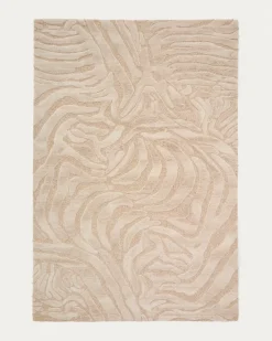 Kave Home Vloerkleed Tribet Wol met Zebrajacquard 200x300cm