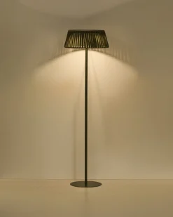 Kave Home Vloerlamp Aldet Outdoor Touw Metaal Groen Ø46cm