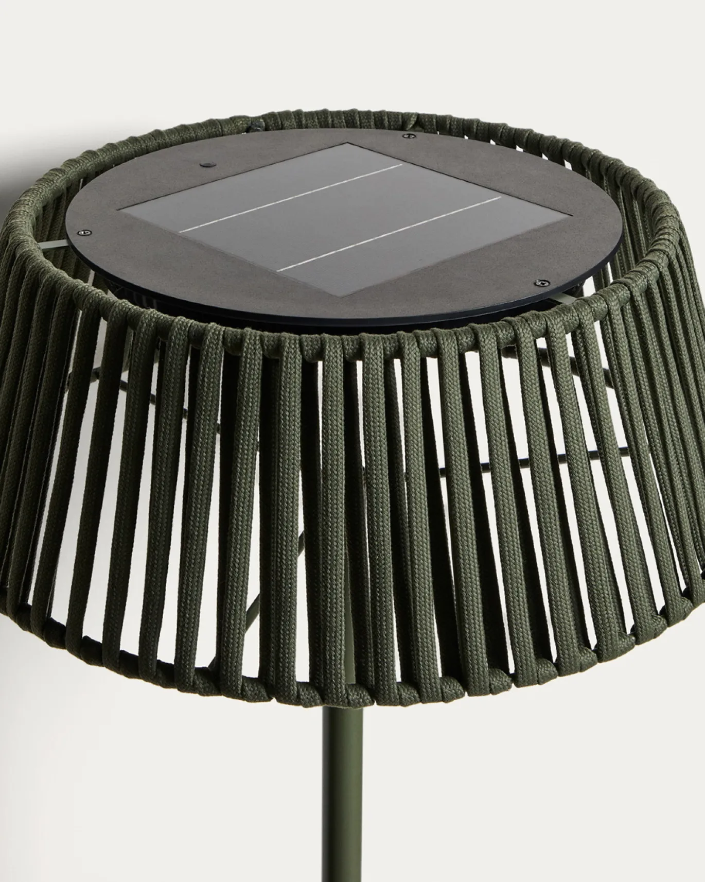 Kave Home Vloerlamp Aldet Outdoor Touw Metaal Groen Ø46cm