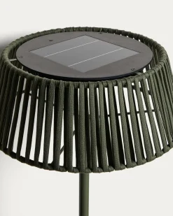 Kave Home Vloerlamp Aldet Outdoor Touw Metaal Groen Ø46cm