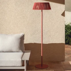 Kave Home Vloerlamp Aldet Outdoor Touw Metaal Terracotta Ø46cm
