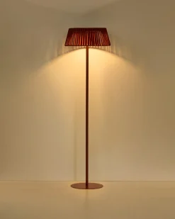 Kave Home Vloerlamp Aldet Outdoor Touw Metaal Terracotta Ø46cm