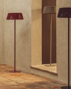 Kave Home Vloerlamp Aldet Outdoor Touw Metaal Zwart Ø46cm