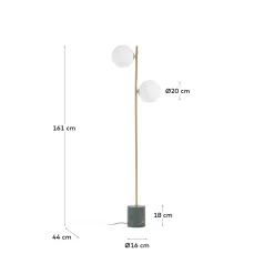 Kave Home Vloerlamp Lonela Marmer Groen