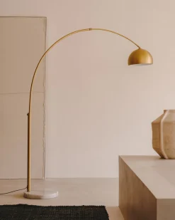 Kave Home Vloerlamp Madali Metaal Messing