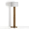 Kave Home Vloerlamp Niani Rubberhout Naturel Katoen