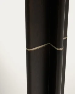 Kave Home Vloerlamp Niani Rubberhout Donkerbruin Katoen
