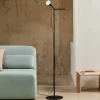 Kave Home Vloerlamp Orey Zwart met Verplaatsbare Spot