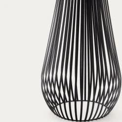 Kave Home Vloerlamp Reiba Zwart op Zonne-Energie