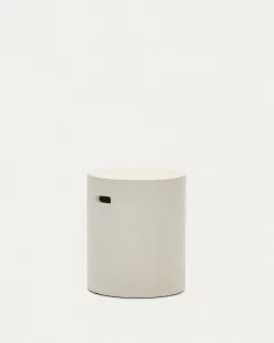 Kave Home Voetsteun Aiguablava Wit Cement Ø37cm