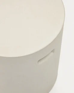 Kave Home Voetsteun Aiguablava Wit Cement Ø37cm
