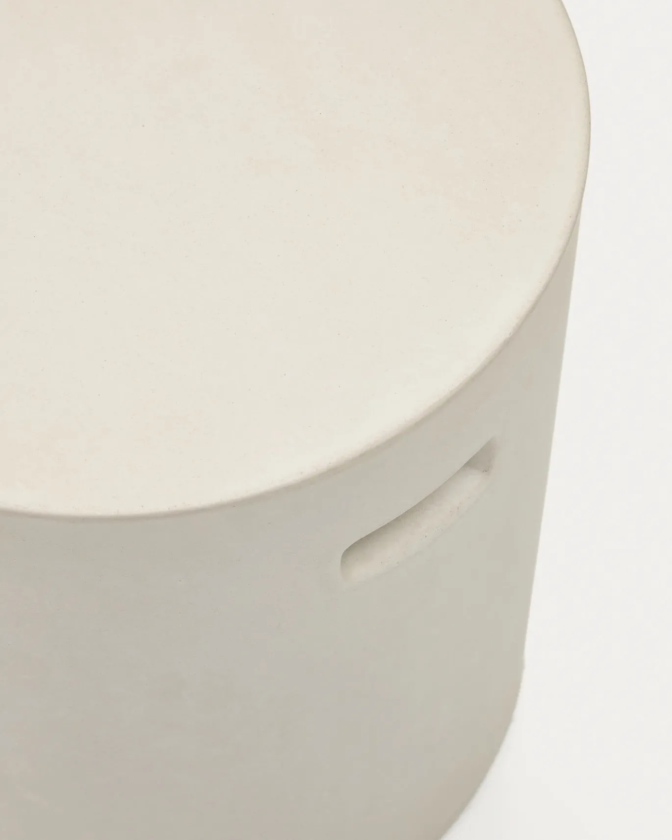 Kave Home Voetsteun Aiguablava Wit Cement Ø37cm