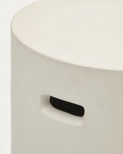 Kave Home Voetsteun Aiguablava Wit Cement Ø37cm