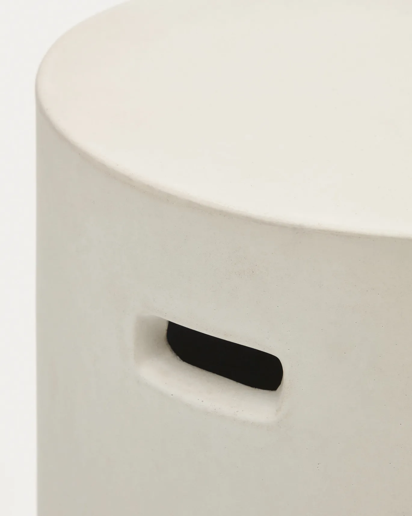 Kave Home Voetsteun Aiguablava Wit Cement Ø37cm
