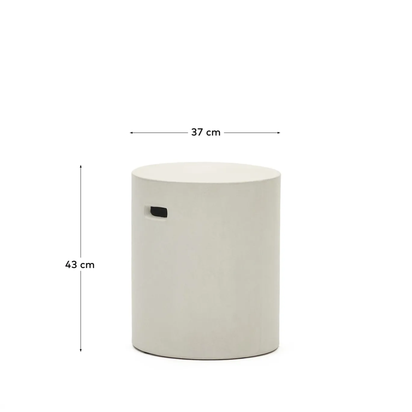 Kave Home Voetsteun Aiguablava Wit Cement Ø37cm