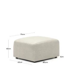 Kave Home Voetsteun Neom Beige 75x64cm