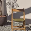 Kave Home Vouwstoel Dandara Massief Acaciahout Groen Touw