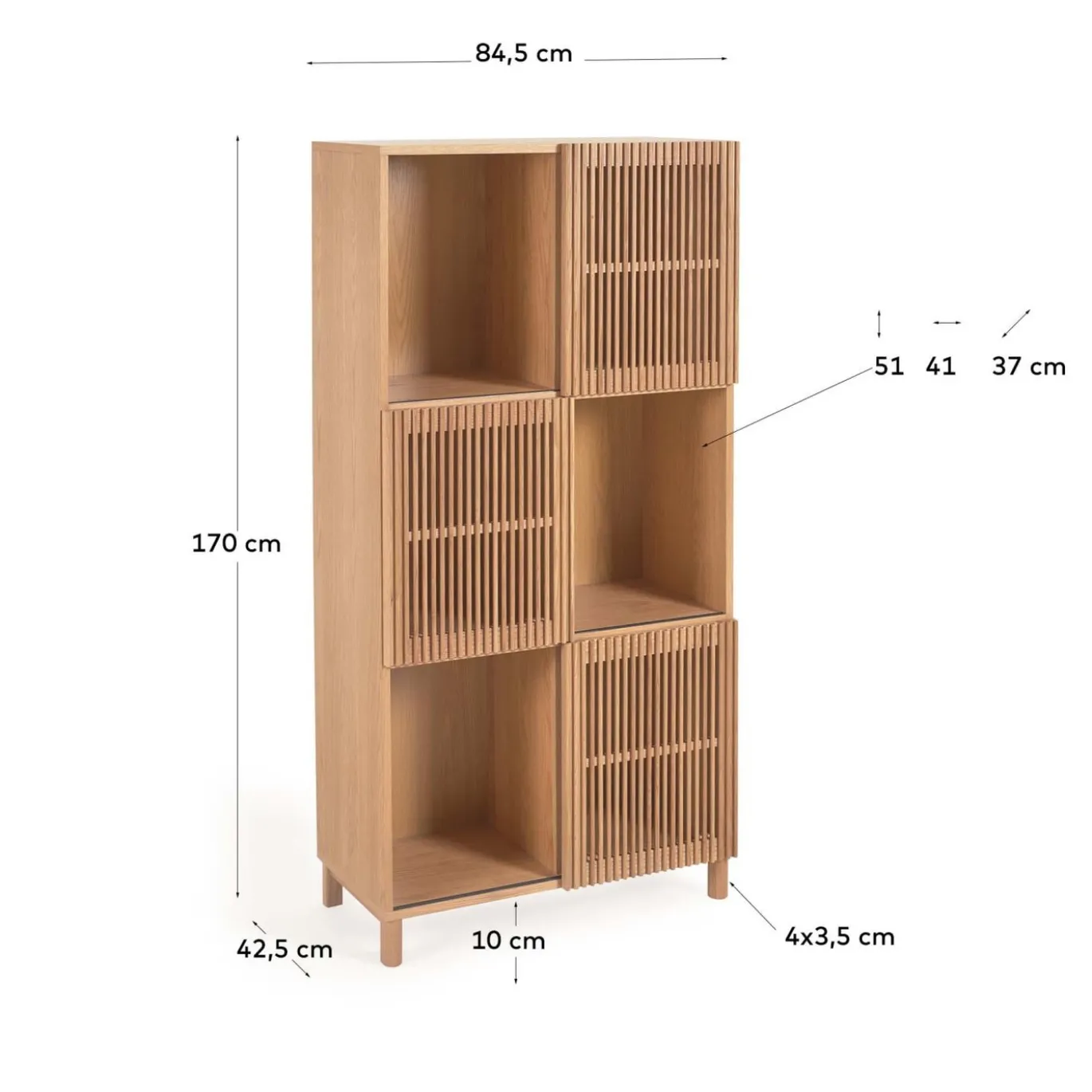 Kave Home Wandkast Beyla Eiken 170cm
