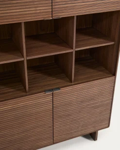 Kave Home Wandkast Norlen met 4 Deuren Walnootfineer 100x163cm