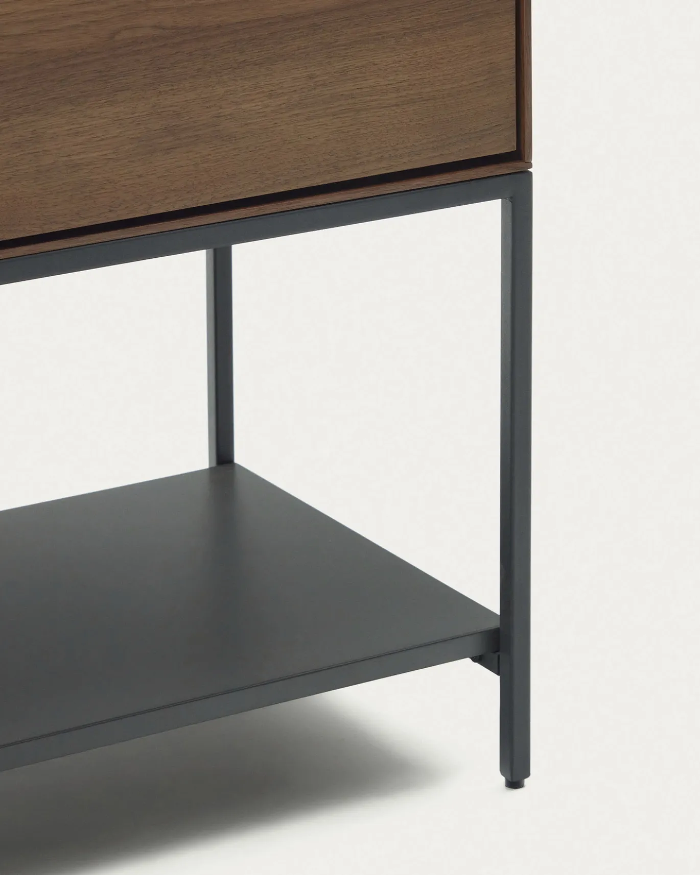 Kave Home Wandkast Vedrana 4-deurs Walnoot 97,5x160cm