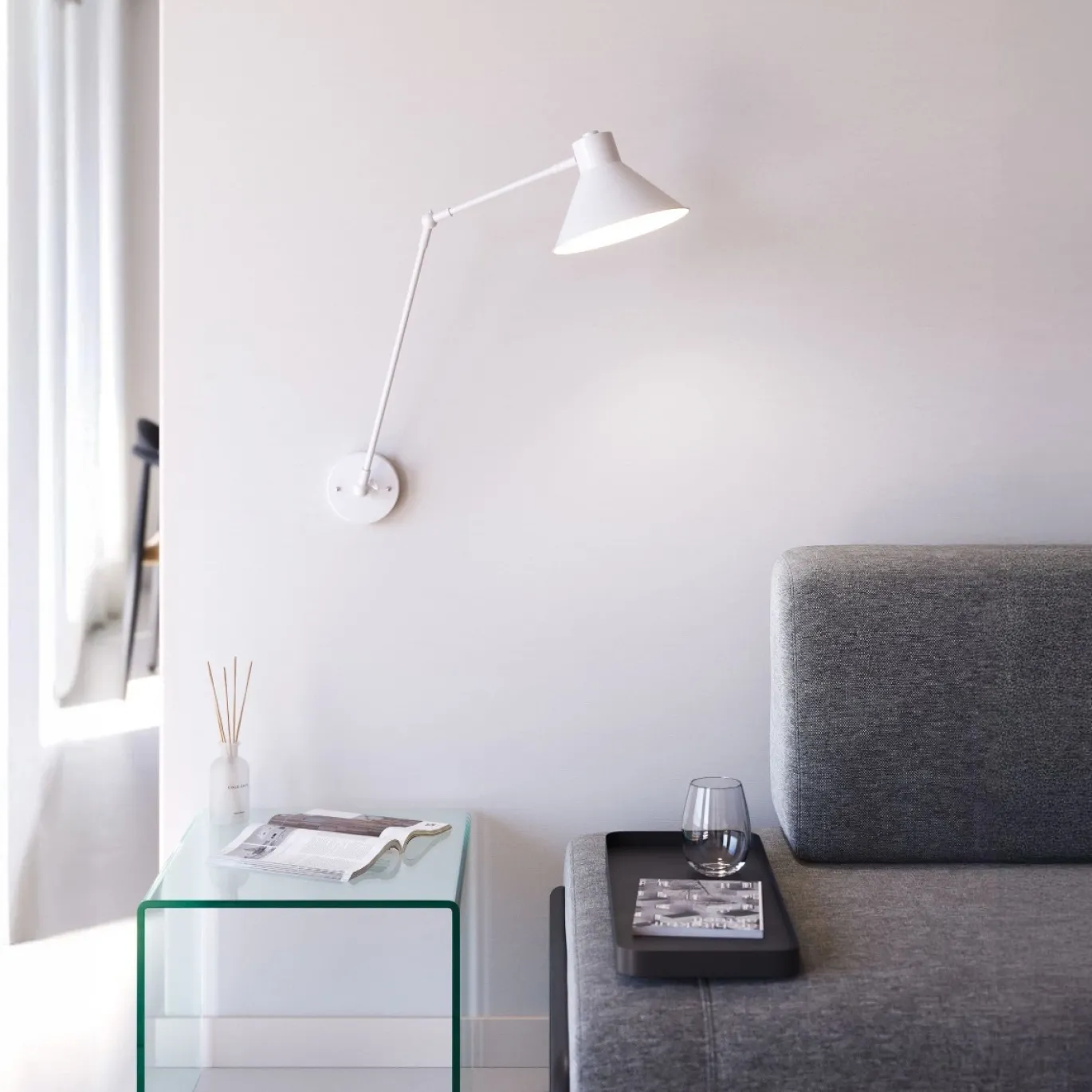 Kave Home Wandlamp Dione Wit