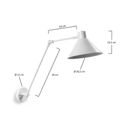 Kave Home Wandlamp Dione Wit