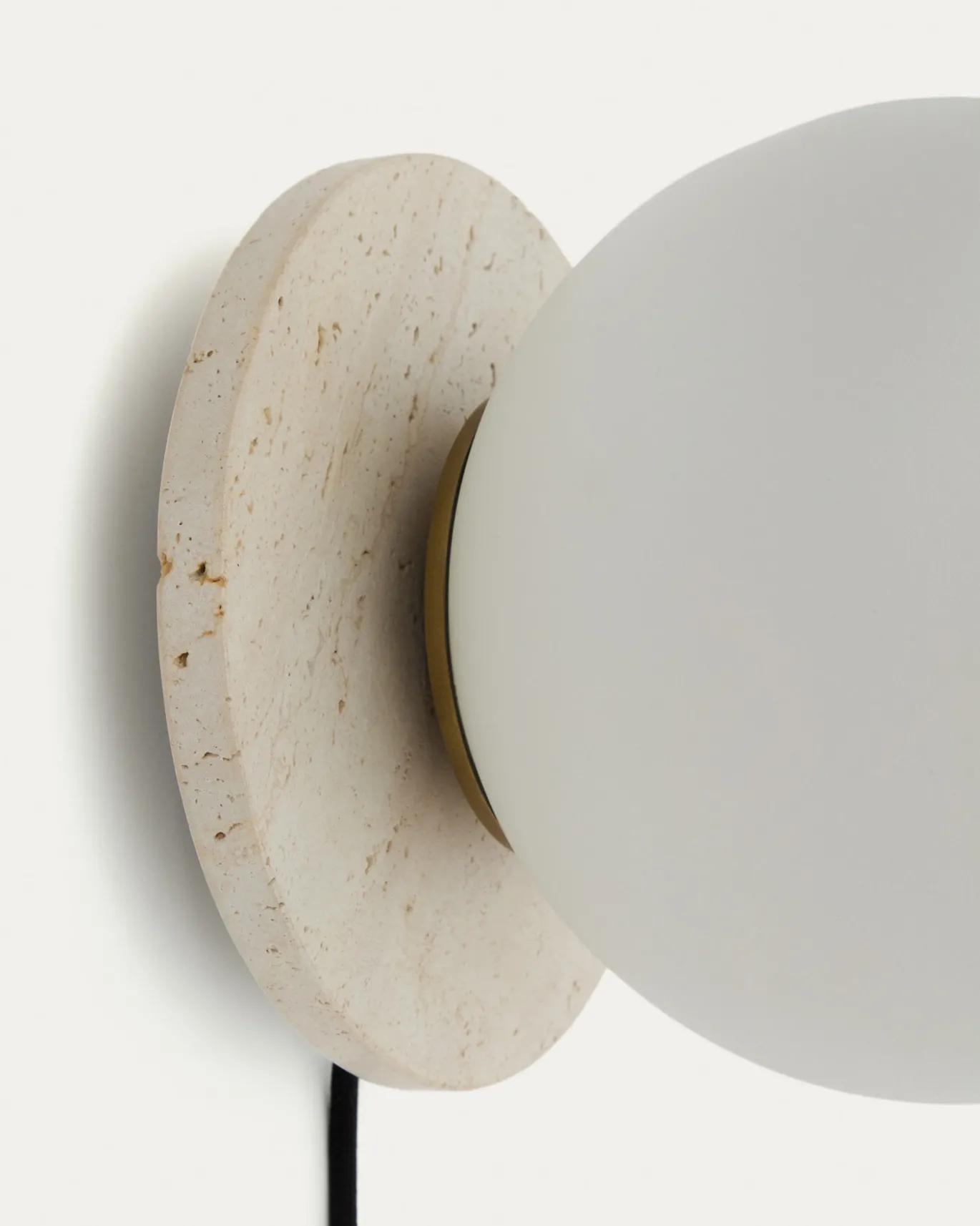 Kave Home Wandlamp Malachi Van Glas En Travertin
